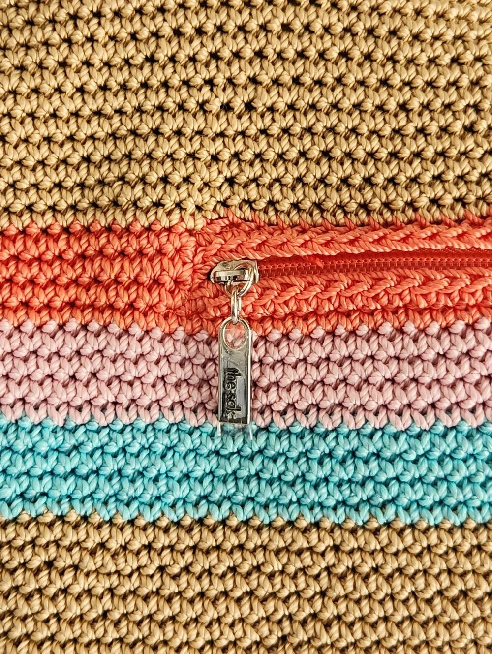 The Sak Crafted Classics Carryall Crocheted Tote Bag Handbag Purse